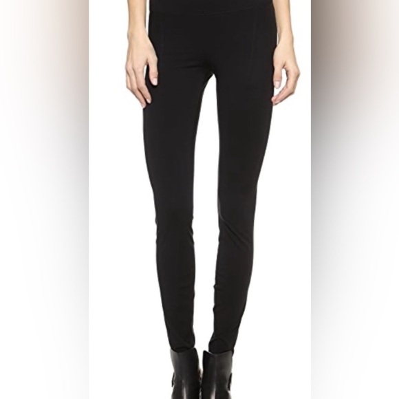 Helmut Lang Reflex Stitch Seam Accent Black Stretch Gabardine Legging Pants XS - Picture 3 of 7